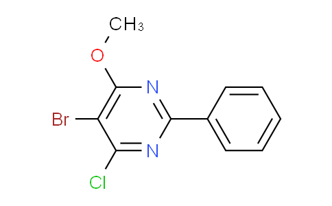 CAS No. 4319-92-0, 5-Bromo-4-chloro-6-methoxy-2-phenylpyrimidine