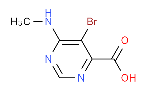 CAS No. 1097250-98-0, 5-Bromo-6-(methylamino)pyrimidine-4-carboxylic acid