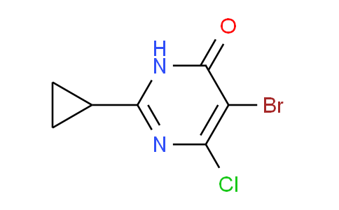 CAS No. 1706444-09-8, 5-Bromo-6-chloro-2-cyclopropylpyrimidin-4(3H)-one
