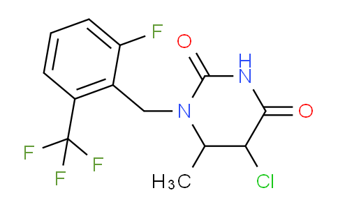 CAS No. 1956384-95-4, 5-Chloro-1-(2-fluoro-6-(trifluoromethyl)benzyl)-6-methyldihydropyrimidine-2,4(1H,3H)-dione