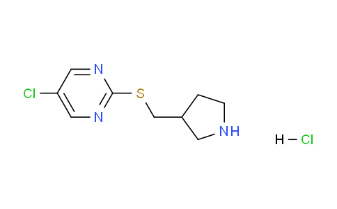 CAS No. 1417794-07-0, 5-Chloro-2-((pyrrolidin-3-ylmethyl)thio)pyrimidine hydrochloride