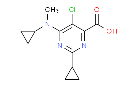 CAS No. 1956342-00-9, 5-Chloro-2-cyclopropyl-6-(cyclopropyl(methyl)amino)pyrimidine-4-carboxylic acid