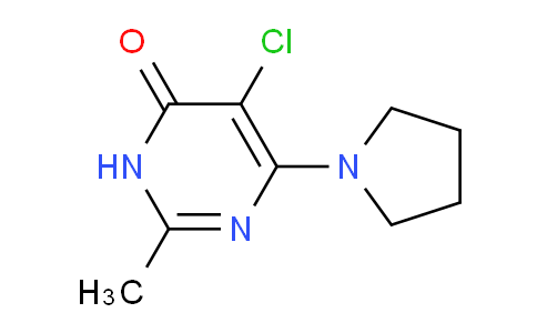 CAS No. 1135283-15-6, 5-Chloro-2-methyl-6-(pyrrolidin-1-yl)pyrimidin-4(3H)-one
