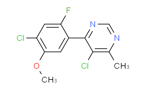 CAS No. 425406-78-6, 5-Chloro-4-(4-chloro-2-fluoro-5-methoxyphenyl)-6-methylpyrimidine
