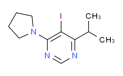 CAS No. 1706429-43-7, 5-Iodo-4-isopropyl-6-(pyrrolidin-1-yl)pyrimidine