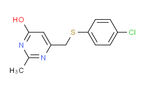 CAS No. 886361-45-1, 6-(((4-Chlorophenyl)thio)methyl)-2-methylpyrimidin-4-ol