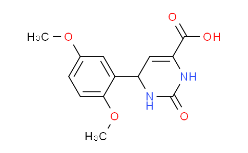 CAS No. 477848-85-4, 6-(2,5-Dimethoxyphenyl)-2-oxo-1,2,3,6-tetrahydropyrimidine-4-carboxylic acid