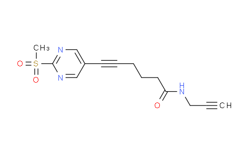CAS No. 2288710-39-2, 6-(2-(Methylsulfonyl)pyrimidin-5-yl)-N-(prop-2-yn-1-yl)hex-5-ynamide
