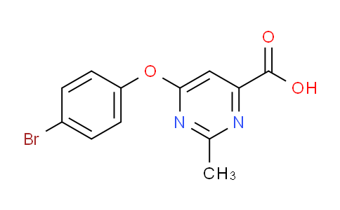 CAS No. 1707747-06-5, 6-(4-Bromophenoxy)-2-methylpyrimidine-4-carboxylic acid