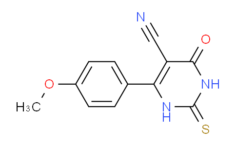 CAS No. 70638-54-9, 6-(4-Methoxyphenyl)-4-oxo-2-thioxo-1,2,3,4-tetrahydropyrimidine-5-carbonitrile