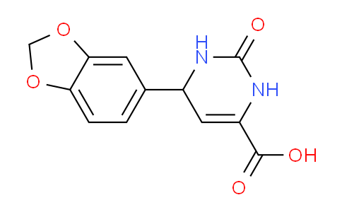 CAS No. 860610-20-4, 6-(Benzo[d][1,3]dioxol-5-yl)-2-oxo-1,2,3,6-tetrahydropyrimidine-4-carboxylic acid