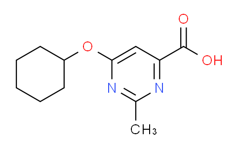 CAS No. 1713477-00-9, 6-(Cyclohexyloxy)-2-methylpyrimidine-4-carboxylic acid