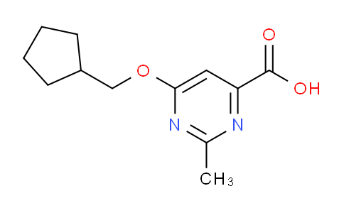 CAS No. 1707395-82-1, 6-(Cyclopentylmethoxy)-2-methylpyrimidine-4-carboxylic acid