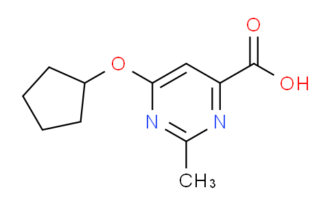 CAS No. 1708199-19-2, 6-(Cyclopentyloxy)-2-methylpyrimidine-4-carboxylic acid