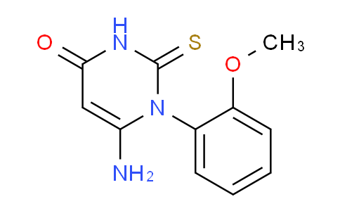 CAS No. 180028-94-8, 6-Amino-1-(2-methoxyphenyl)-2-thioxo-2,3-dihydropyrimidin-4(1H)-one
