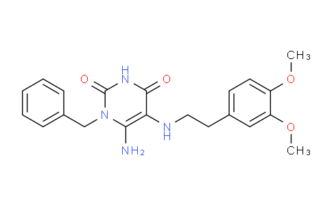 CAS No. 554405-18-4, 6-Amino-1-benzyl-5-((3,4-dimethoxyphenethyl)amino)pyrimidine-2,4(1H,3H)-dione
