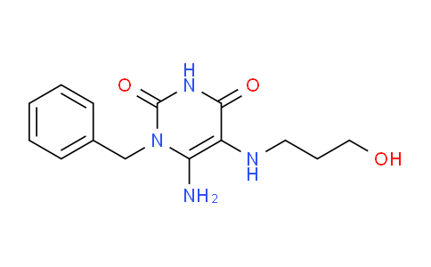 CAS No. 568544-08-1, 6-Amino-1-benzyl-5-((3-hydroxypropyl)amino)pyrimidine-2,4(1H,3H)-dione