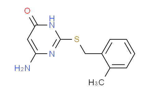 CAS No. 166751-33-3, 6-Amino-2-((2-methylbenzyl)thio)pyrimidin-4(3H)-one