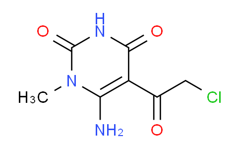 CAS No. 22365-19-1, 6-Amino-5-(2-chloroacetyl)-1-methylpyrimidine-2,4(1H,3H)-dione