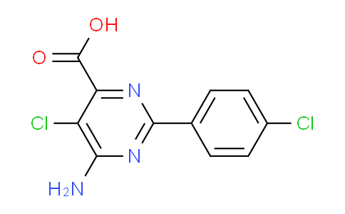 CAS No. 858955-38-1, 6-Amino-5-chloro-2-(4-chlorophenyl)pyrimidine-4-carboxylic acid