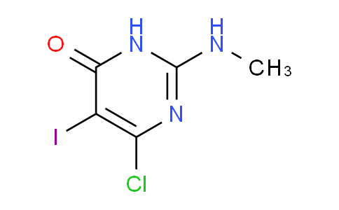 CAS No. 1706458-32-3, 6-Chloro-5-iodo-2-(methylamino)pyrimidin-4(3H)-one