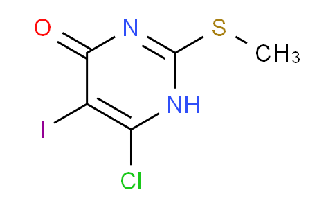CAS No. 917895-50-2, 6-Chloro-5-iodo-2-(methylthio)pyrimidin-4(1H)-one