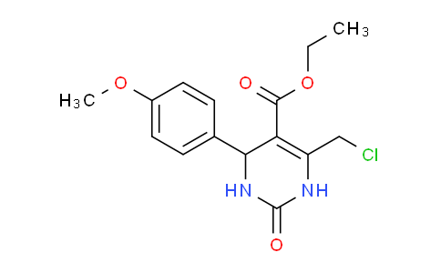 CAS No. 475042-38-7, 6-Chloromethyl-4-(4-methoxy-phenyl)-2-oxo-1,2,3,4-tetrahydropyrimidine-5-carboxylic acid ethyl ester