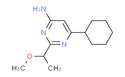 CAS No. 1707378-55-9, 6-Cyclohexyl-2-(1-methoxyethyl)pyrimidin-4-amine