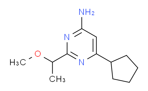 CAS No. 1564491-49-1, 6-Cyclopentyl-2-(1-methoxyethyl)pyrimidin-4-amine