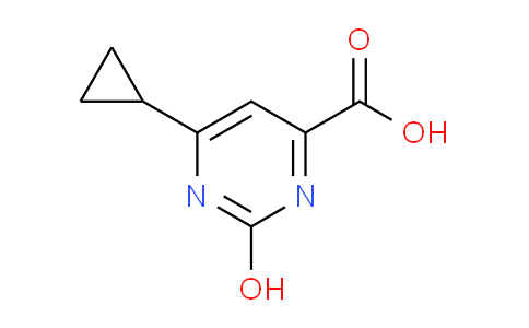 CAS No. 1181404-70-5, 6-Cyclopropyl-2-hydroxypyrimidine-4-carboxylic acid