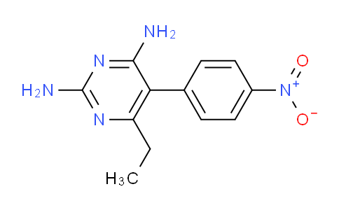 CAS No. 71552-34-6, 6-Ethyl-5-(4-nitrophenyl)pyrimidine-2,4-diamine