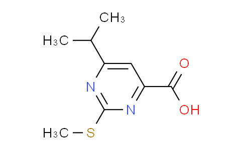 CAS No. 1263207-08-4, 6-Isopropyl-2-(methylthio)pyrimidine-4-carboxylic acid
