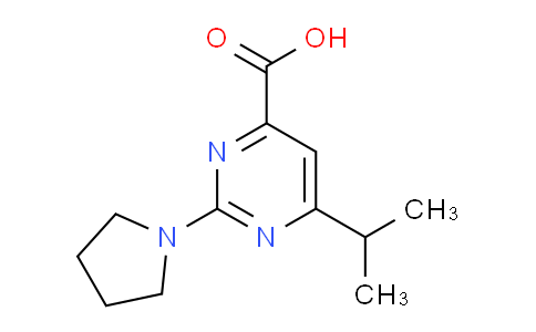 CAS No. 1181666-30-7, 6-Isopropyl-2-(pyrrolidin-1-yl)pyrimidine-4-carboxylic acid