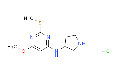 CAS No. 1353985-32-6, 6-Methoxy-2-(methylthio)-N-(pyrrolidin-3-yl)pyrimidin-4-amine hydrochloride