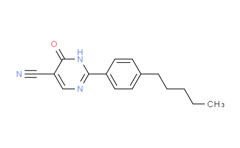 CAS No. 59855-62-8, 6-Oxo-2-(4-pentylphenyl)-1,6-dihydropyrimidine-5-carbonitrile