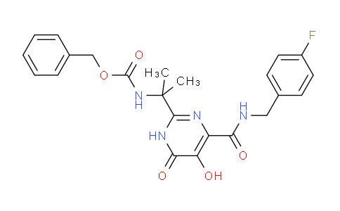 CAS No. 519028-33-2, Benzyl (2-(4-((4-fluorobenzyl)carbamoyl)-5-hydroxy-6-oxo-1,6-dihydropyrimidin-2-yl)propan-2-yl)carbamate