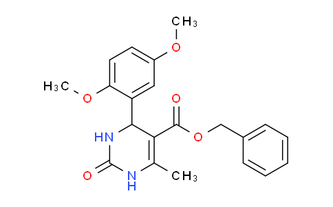 CAS No. 296262-55-0, Benzyl 4-(2,5-dimethoxyphenyl)-6-methyl-2-oxo-1,2,3,4-tetrahydropyrimidine-5-carboxylate