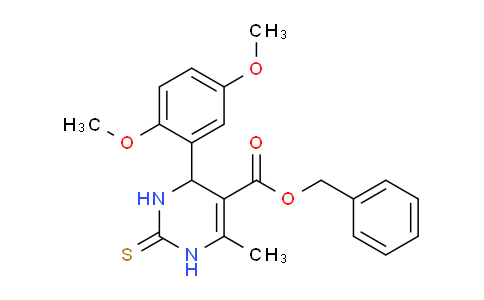 CAS No. 300689-94-5, Benzyl 4-(2,5-dimethoxyphenyl)-6-methyl-2-thioxo-1,2,3,4-tetrahydropyrimidine-5-carboxylate