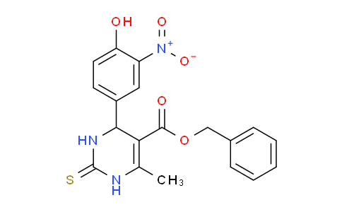 CAS No. 300689-98-9, Benzyl 4-(4-hydroxy-3-nitrophenyl)-6-methyl-2-thioxo-1,2,3,4-tetrahydropyrimidine-5-carboxylate