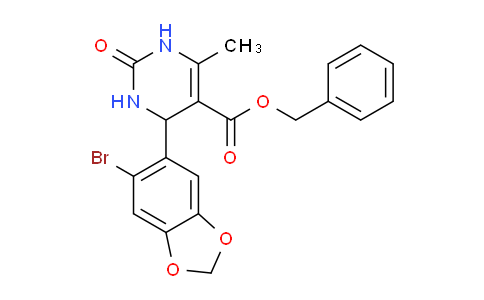 CAS No. 296262-57-2, Benzyl 4-(6-bromobenzo[d][1,3]dioxol-5-yl)-6-methyl-2-oxo-1,2,3,4-tetrahydropyrimidine-5-carboxylate