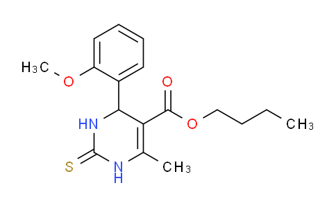 CAS No. 300799-46-6, Butyl 4-(2-methoxyphenyl)-6-methyl-2-thioxo-1,2,3,4-tetrahydropyrimidine-5-carboxylate