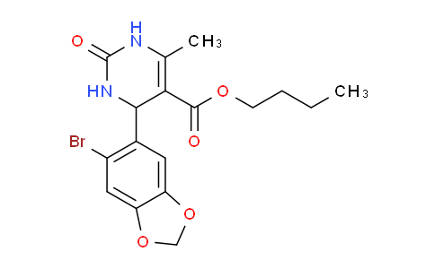 CAS No. 300690-15-7, Butyl 4-(6-bromobenzo[d][1,3]dioxol-5-yl)-6-methyl-2-oxo-1,2,3,4-tetrahydropyrimidine-5-carboxylate