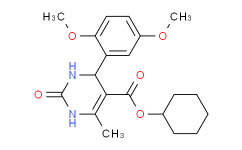 CAS No. 304877-06-3, Cyclohexyl 4-(2,5-dimethoxyphenyl)-6-methyl-2-oxo-1,2,3,4-tetrahydropyrimidine-5-carboxylate