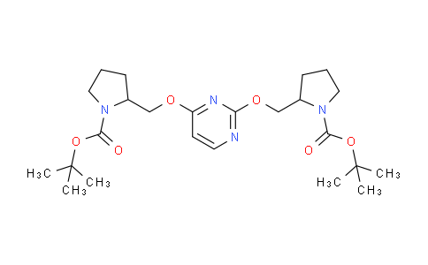 CAS No. 1261236-18-3, Di-tert-butyl 2,2'-((pyrimidine-2,4-diylbis(oxy))bis(methylene))bis(pyrrolidine-1-carboxylate)