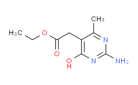 CAS No. 499209-19-7, Ethyl (2-amino-4-hydroxy-6-methyl-5-pyrimidinyl)acetate