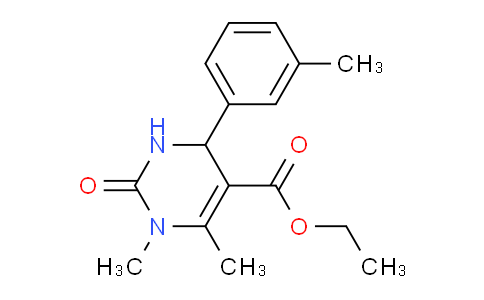 CAS No. 1135283-41-8, Ethyl 1,6-dimethyl-2-oxo-4-(m-tolyl)-1,2,3,4-tetrahydropyrimidine-5-carboxylate