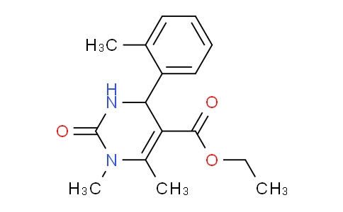 CAS No. 1135283-42-9, Ethyl 1,6-dimethyl-2-oxo-4-(o-tolyl)-1,2,3,4-tetrahydropyrimidine-5-carboxylate