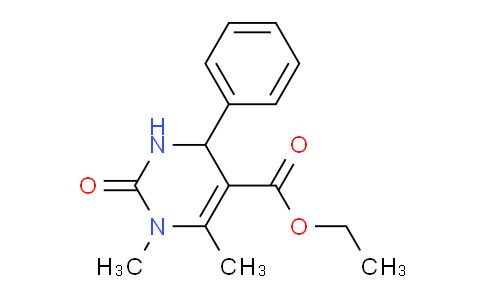 CAS No. 50628-42-7, Ethyl 1,6-dimethyl-2-oxo-4-phenyl-1,2,3,4-tetrahydropyrimidine-5-carboxylate