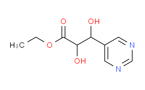 CAS No. 1708178-89-5, Ethyl 2,3-dihydroxy-3-(pyrimidin-5-yl)propanoate