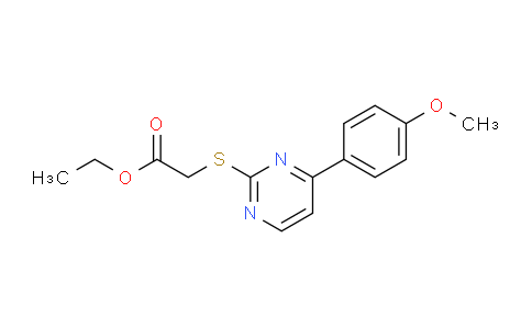 CAS No. 476211-52-6, Ethyl 2-((4-(4-methoxyphenyl)pyrimidin-2-yl)thio)acetate